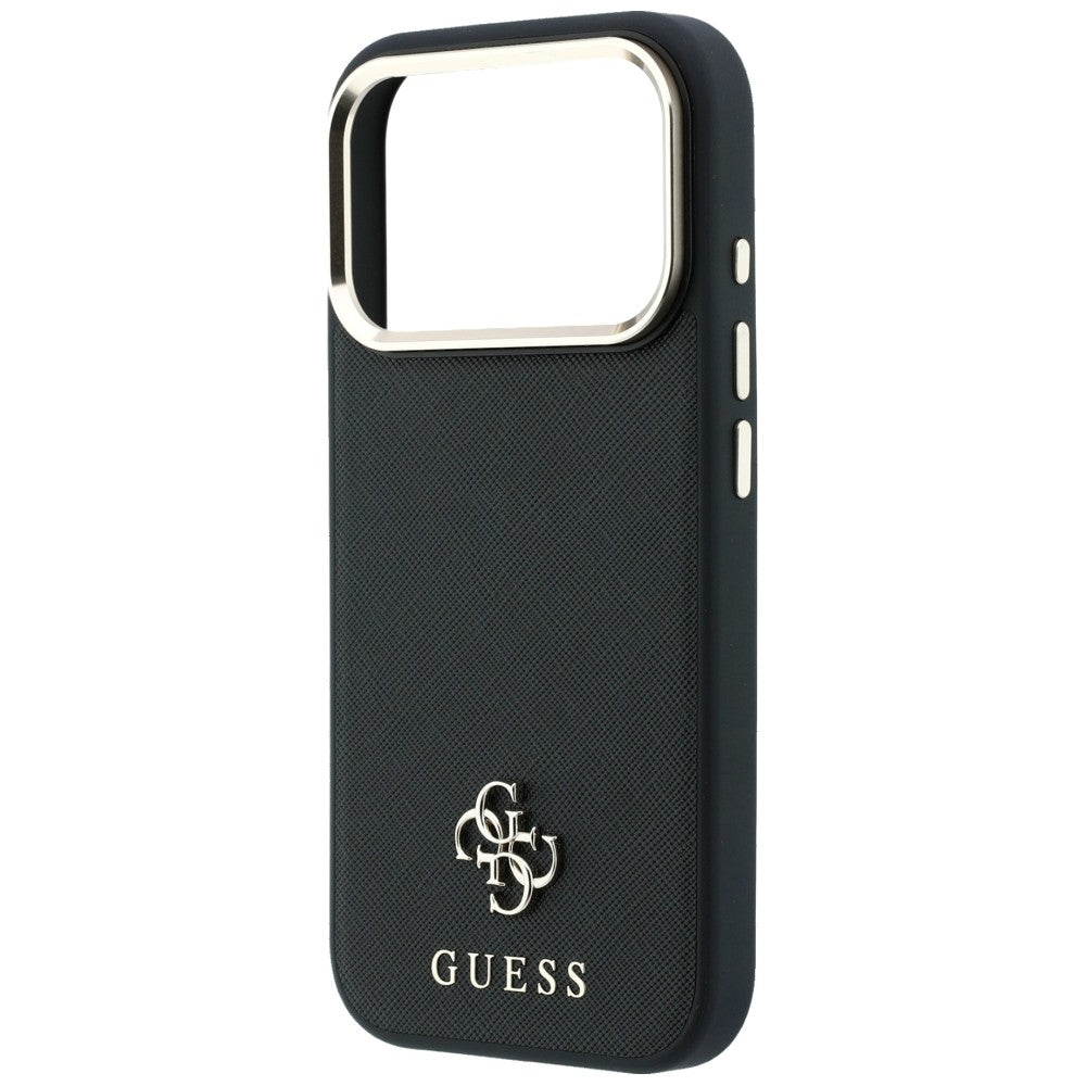 Guess iPhone 17 Pro Max/iPhone 18 Pro Max Deksel Saffiano 4G Classic Logo Svart