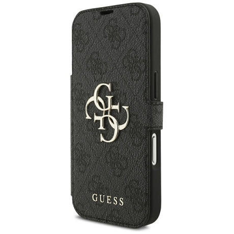 Guess iPhone 17 Pro/iPhone 18 Pro Etui Book 4G Metal Logo Svart
