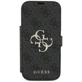 Guess iPhone 17 Pro/iPhone 18 Pro Etui Book 4G Metal Logo Svart