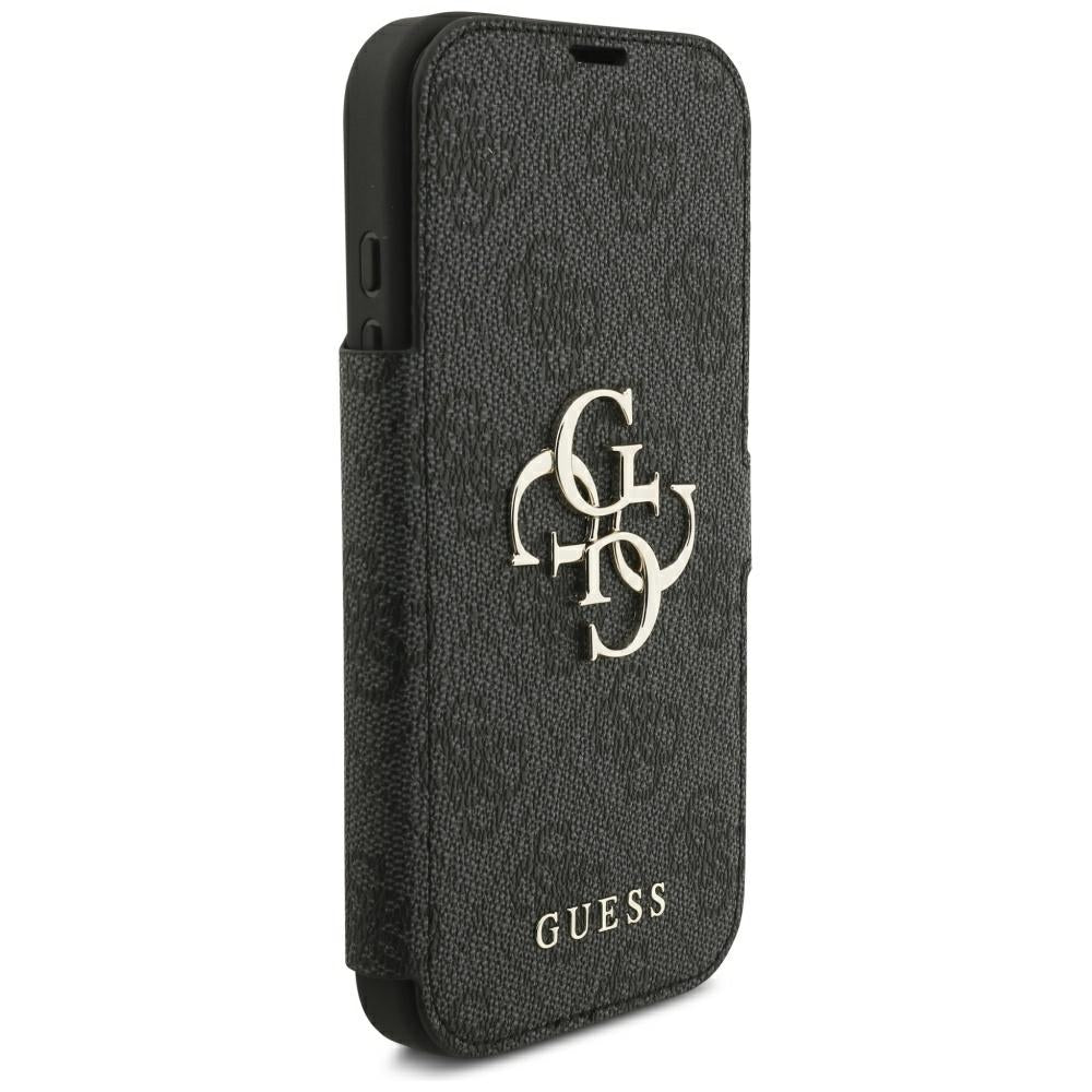 Guess iPhone 17 Pro/iPhone 18 Pro Etui Book 4G Metal Logo Svart