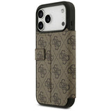 Guess iPhone 17 Pro Max/iPhone 18 Pro Max Etui Book 4G Metal Logo Brun