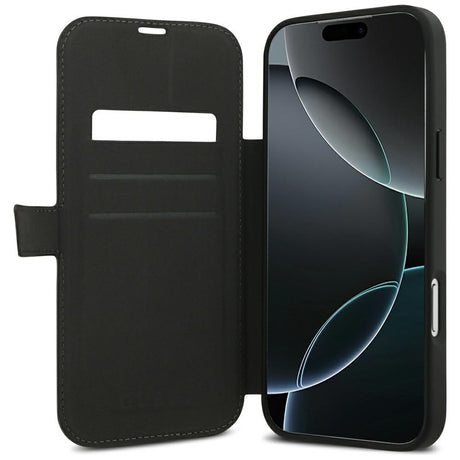 Guess iPhone 17 Pro Max/iPhone 18 Pro Max Etui Book 4G Metal Logo Brun