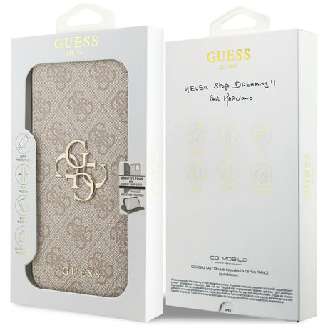 Guess iPhone 17 Pro Max/iPhone 18 Pro Max Etui Book 4G Metal Logo Rosa