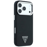 Guess iPhone 17 Pro Max/iPhone 18 Pro Max Deksel Grained Triangle Logo Svart