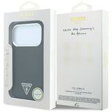 Guess iPhone 17 Pro Max/iPhone 18 Pro Max Deksel Grained Triangle Logo Svart