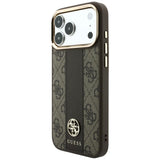 Guess iPhone 17 Pro/iPhone 18 Pro Deksel 4G Stripe Classic Logos Brun