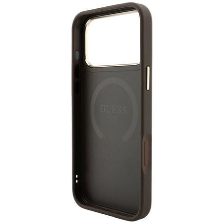 Guess iPhone 17 Pro Max/iPhone 18 Pro Max Deksel 4G Stripe Classic Logos Brun
