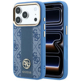 Guess iPhone 17 Pro/iPhone 18 Pro Deksel 4G Stripe Classic Logos Blå