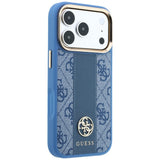 Guess iPhone 17 Pro/iPhone 18 Pro Deksel 4G Stripe Classic Logos Blå