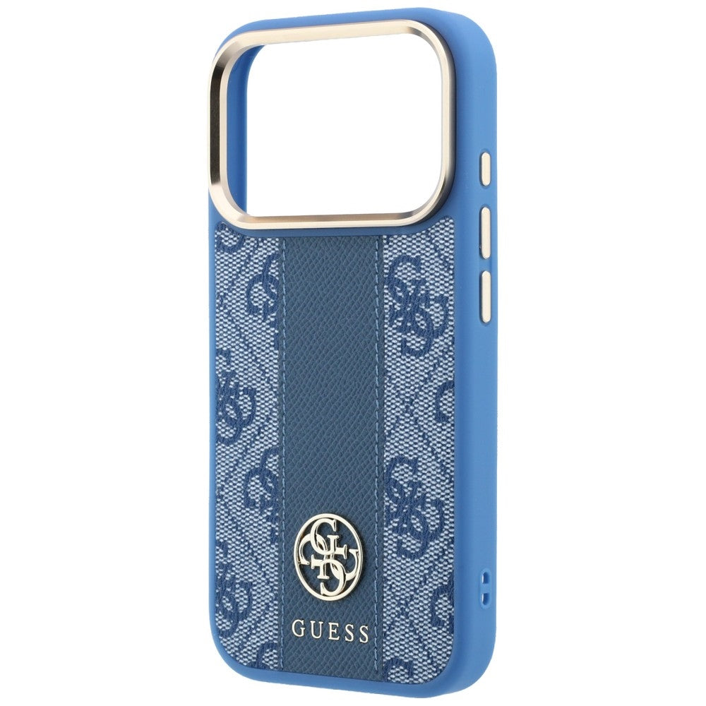 Guess iPhone 17 Pro/iPhone 18 Pro Deksel 4G Stripe Classic Logos Blå