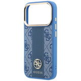Guess iPhone 17 Pro Max/iPhone 18 Pro Max Deksel 4G Stripe Classic Logos Blå