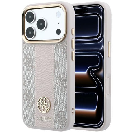 Guess iPhone 17 Pro Max/iPhone 18 Pro Max Deksel 4G Stripe Classic Logos Rosa