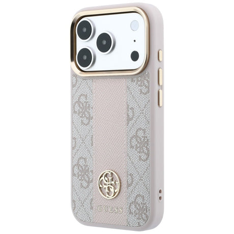 Guess iPhone 17 Pro Max/iPhone 18 Pro Max Deksel 4G Stripe Classic Logos Rosa