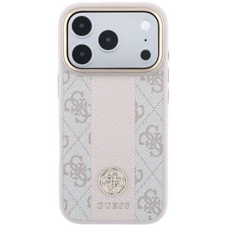 Guess iPhone 17 Pro Max/iPhone 18 Pro Max Deksel 4G Stripe Classic Logos Rosa