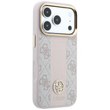 Guess iPhone 17 Pro Max/iPhone 18 Pro Max Deksel 4G Stripe Classic Logos Rosa