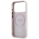 Guess iPhone 17 Pro Max/iPhone 18 Pro Max Deksel 4G Stripe Classic Logos Rosa