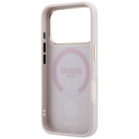 Guess iPhone 17 Pro Max/iPhone 18 Pro Max Deksel 4G Stripe Classic Logos Rosa