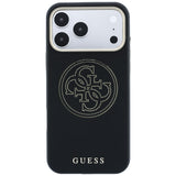 Guess iPhone 17 Pro/iPhone 18 Pro Deksel Perforated 4G Gold Logo Svart