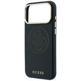 Guess iPhone 17 Pro Max/iPhone 18 Pro Max Deksel Perforated 4G Gold Logo Svart