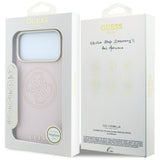 Guess iPhone 17 Pro Max/iPhone 18 Pro Max Deksel Perforated 4G Gold Logo Rosa