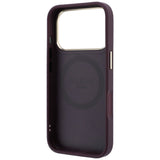 Guess iPhone 17 Pro Max/iPhone 18 Pro Max Deksel Stripe Peony 4G-logo burgunder