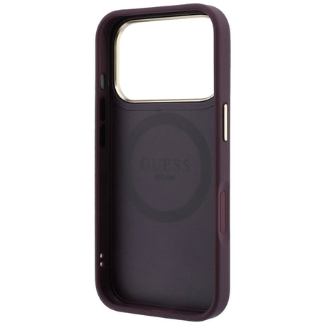 Guess iPhone 17 Pro Max/iPhone 18 Pro Max Deksel Stripe Peony 4G-logo burgunder