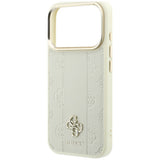 Guess iPhone 17 Pro/iPhone 18 Pro Deksel Stripe Peony 4G Logo Beige