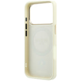 Guess iPhone 17 Pro Max/iPhone 18 Pro Max Deksel Stripe Peony 4G Logo Beige