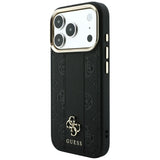 Guess iPhone 17 Pro/iPhone 18 Pro Deksel Stripe Peony 4G Logo Svart