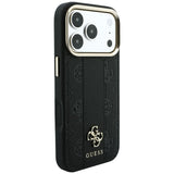 Guess iPhone 17 Pro/iPhone 18 Pro Deksel Stripe Peony 4G Logo Svart