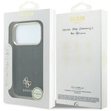 Guess iPhone 17 Pro Max/iPhone 18 Pro Max Deksel Stripe Peony 4G Logo Svart