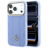 Guess iPhone 17 Pro/iPhone 18 Pro Deksel Stripe Peony 4G Logo Blå