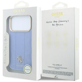 Guess iPhone 17 Pro/iPhone 18 Pro Deksel Stripe Peony 4G Logo Blå