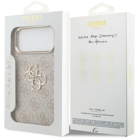 Guess iPhone 17 Pro Max/iPhone 18 Pro Max Deksel 4G Classic Logo Rosa