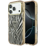Guess iPhone 17 Pro/iPhone 18 Pro Deksel Zebra Glitter Gull