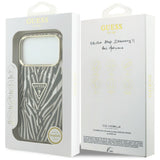 Guess iPhone 17 Pro/iPhone 18 Pro Deksel Zebra Glitter Gull
