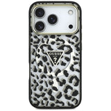 Guess iPhone 17 Pro/iPhone 18 Pro Deksel Leopard Glitter Svart