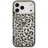 Guess iPhone 17 Pro Max/iPhone 18 Pro Max Deksel Leopard Glitter Svart