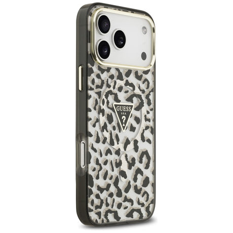 Guess iPhone 17 Pro Max/iPhone 18 Pro Max Deksel Leopard Glitter Svart