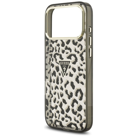 Guess iPhone 17 Pro Max/iPhone 18 Pro Max Deksel Leopard Glitter Svart