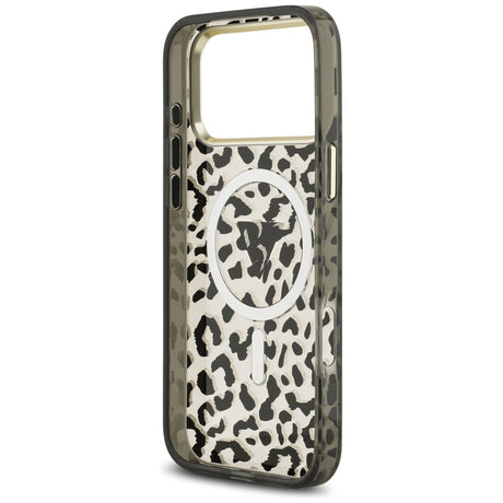 Guess iPhone 17 Pro Max/iPhone 18 Pro Max Deksel Leopard Glitter Svart