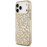 Guess iPhone 17 Pro/iPhone 18 Pro Deksel Leopard Glitter Brun