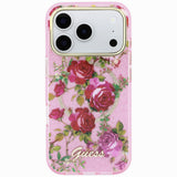 Guess iPhone 17 Pro/iPhone 18 Pro Deksel Glitter Blossom Roses Rosa