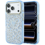 Guess Deksel til iPhone 17 Pro Max/iPhone 18 Pro Max Leopard Glitter Blå