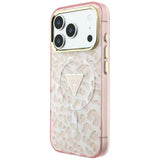 Guess iPhone 17 Pro/iPhone 18 Pro Deksel Leopard Glitter Rosa