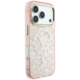 Guess iPhone 17 Pro/iPhone 18 Pro Deksel Leopard Glitter Rosa