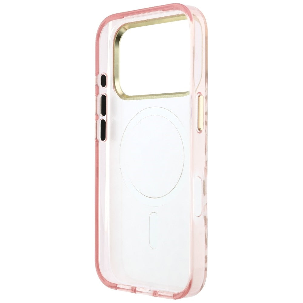 Guess iPhone 17 Pro Max/iPhone 18 Pro Max Deksel Leopard Glitter Rosa