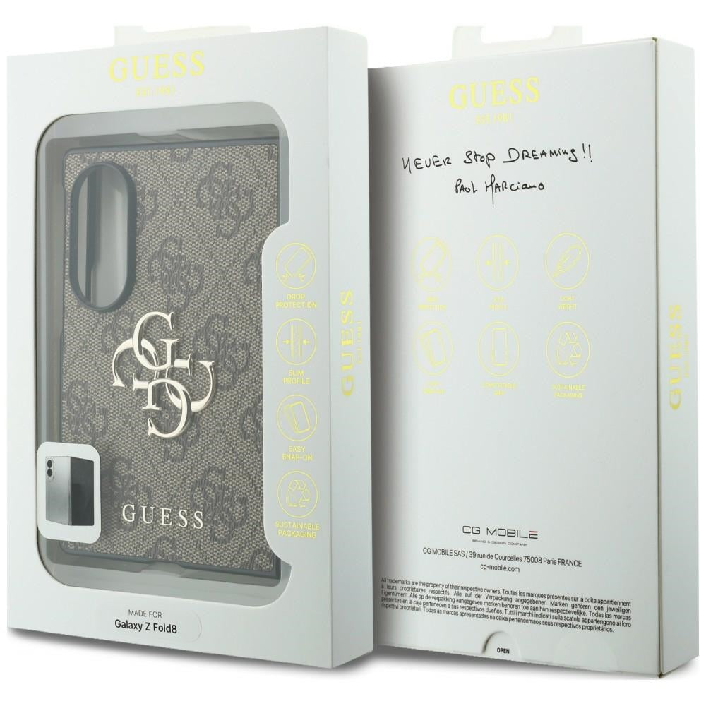 Guess Samsung Galaxy Z Fold 8 Deksel 4G Big Logo Brun
