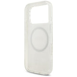 Guess iPhone 17 Pro/iPhone 18 Pro Deksel galvaniserte blomster perlesnor Hvit