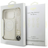 Guess iPhone 17 Pro/iPhone 18 Pro Deksel galvaniserte blomster perlesnor Hvit